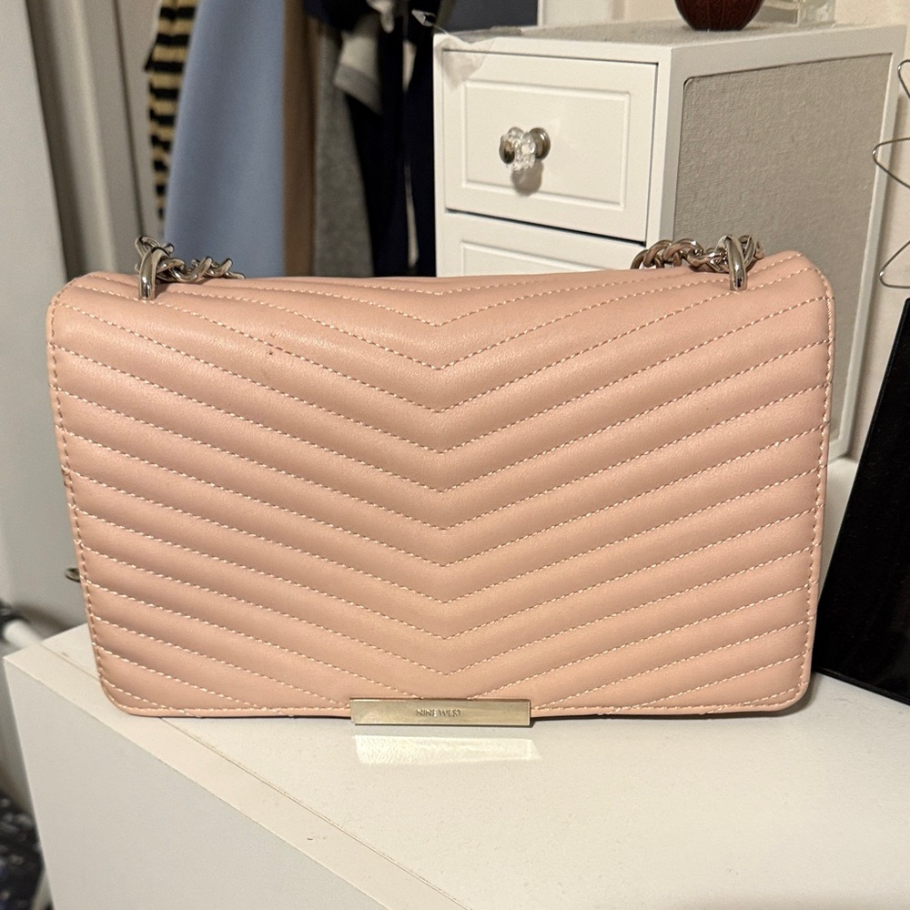 Nine West Pink Quilted Crossbody Bag
